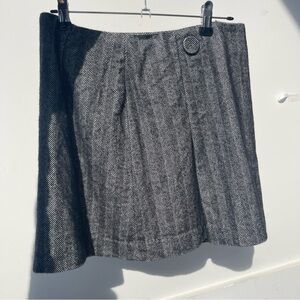 Wool Blend Vintage The Limited Mini Skirt | Herringbone Gray